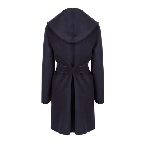 Cappotto Lana double face blu .